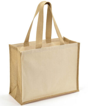 Natural Contrast Cotton Canvas Bag