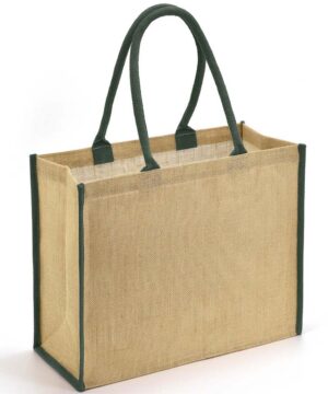 Natural & Red Promotional Jute Bag