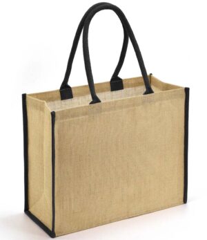 Natural & Black Promotional Jute Bag