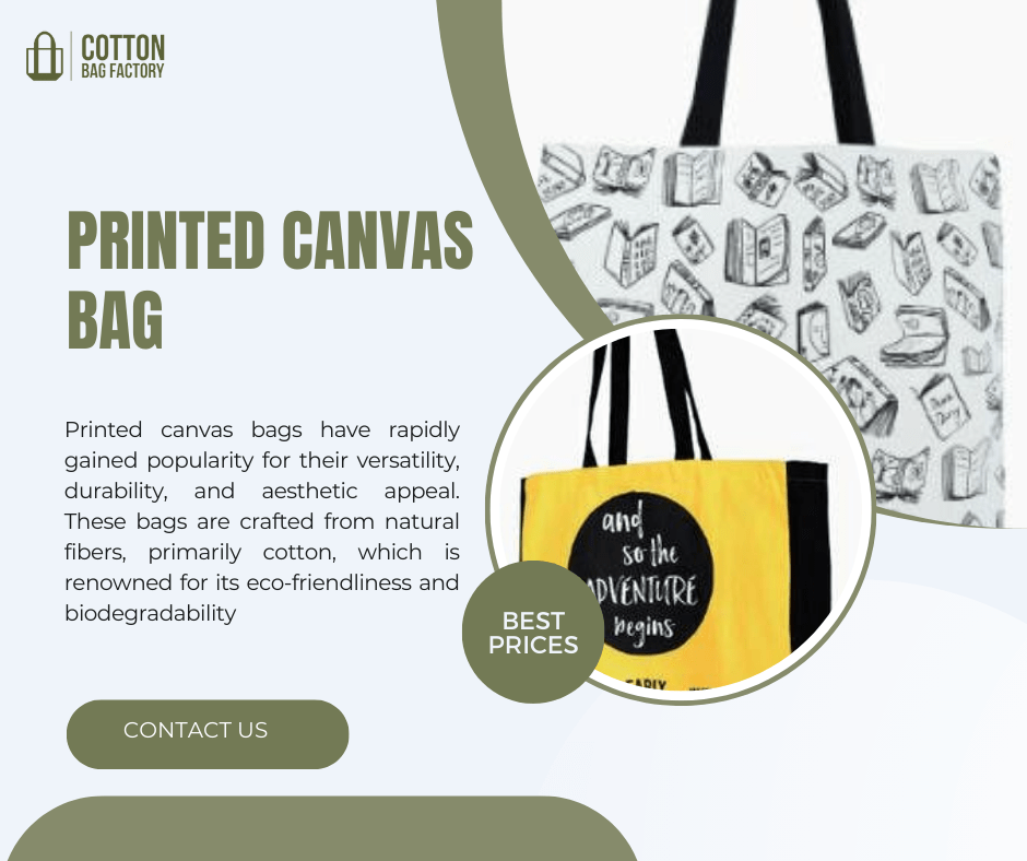 Printed canvas bag